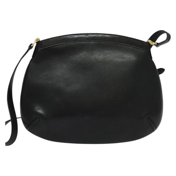 GUCCI Shoulder Bag Leather Black Gold - Picture 3 of 12